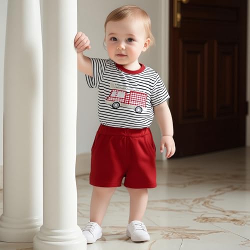 Football Baby Boy Girl Outfit Toddler Rugby Embroidery T Shirt Top Shorts Football Outfits Cute Summer Clothes3