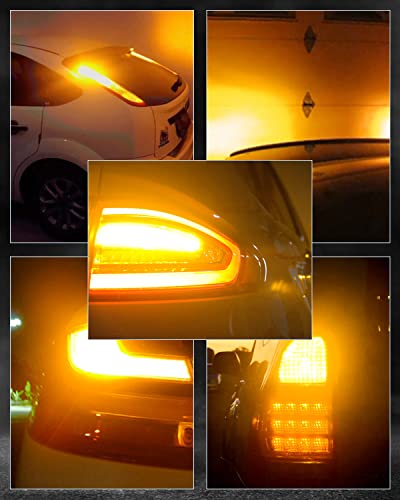 Novsight 2023 Upgrade 3157 Led Bulb, 3157 3156 Turn Signal Bulb, Amber Yellow 300% Extremely Bright 3047 3057 Tail Light Bulbs, 3056 3356 4156 Led Bulbs For Turn Signal Lights, Pack Of 2 #TOP1