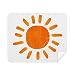 Sun Hand Painting Sunshine Weather Cleaning Cloth Screen Cleaner 2pcs Suede Fabric