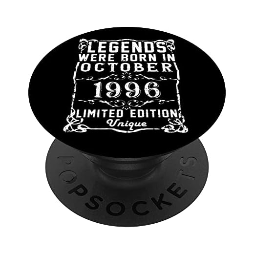 Cumpleaños Octubre 1996 Edición Limitada Regalo Used Vintage PopSockets PopGrip Intercambiable
