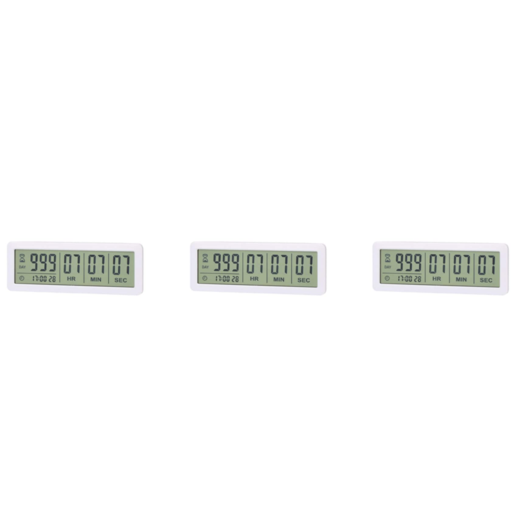 Hndhbfgrt 3X Big Digital Countdown Days Timer Clock - 999 Days Count Down Clock Timer for Graduation Lab Kitchen (White)