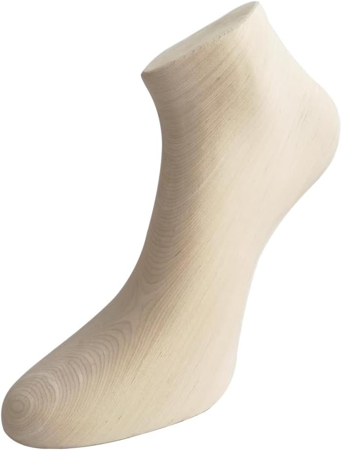 Wooden Mannequin Foot for Shoes and Socks Display and Shoe Store Decorations (Shorter one)
