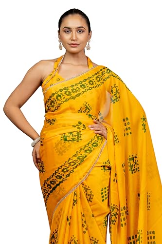 Image of MIRCHI FASHION Women Saree Chiffon Floral Printed | Breathable Festive Occasion Sari for Social Visits with Matching Blouse Piece