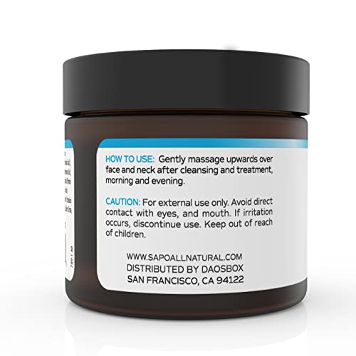 Sapo All Natural Moisturizer With Hyaluronic Acid, Silicone, Peptides, Aloe Vera Leaf Juice, Vitamin B, C And E - A Moisturizing Facial Cream That Hydrates And Restores Dry Dull Skin | Great For Day Or Night | Keep Your Face Plump And Hydrated #TOP1