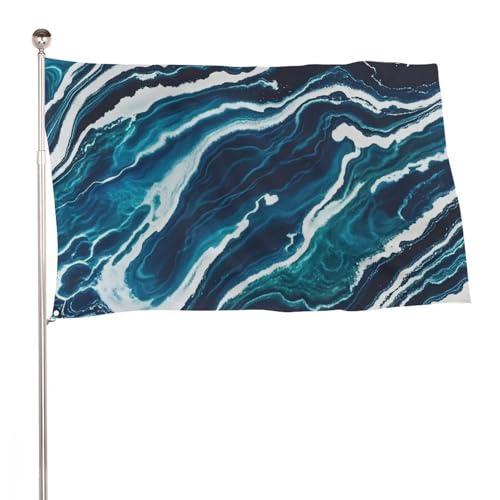 Drapeau de jardin bleu marine 152x243 cm contre l'extérieur terne