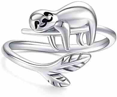 Aukmla Smiley Face Ring Zilver Open Ringen Verstelbare Smile Knuckle Ring Gelukkig Lachende