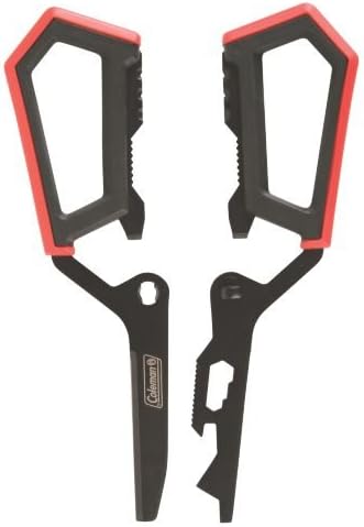 Coleman Rugged Multi-Use Scissors , Black & Red