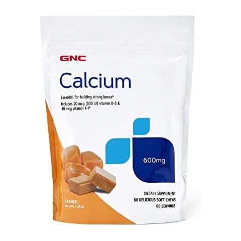 GNC Calcium 600mg - Caramel, 60 Soft Chews Cover