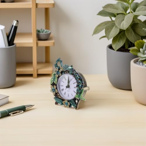 Reloj de mesa vintage analógico SHINEOFI mini compacto para escritorio 8