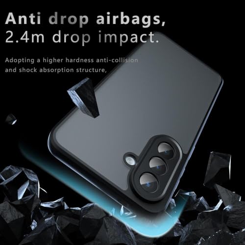 Image of Matte PC + TPU Back Cover Case for Samsung Galaxy A27 5G,Air Bag Protection, Anti-Fingerprint, Micro Arc Edge, Never Turns Yellow, Camera Lens Guard, Black