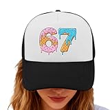 Baseballkappe, Motiv: Eiscreme, 67 Zahlen, bequem, Vintage-Stil, für Damen, für Familie, Freunde, Erwachsene, Frauen, Reisen, Outdoor, Sport, Pendeln, Freizeit, B