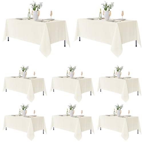 Fitable Rectangle Tablecloths Stain Resistant Wrinkle Free
