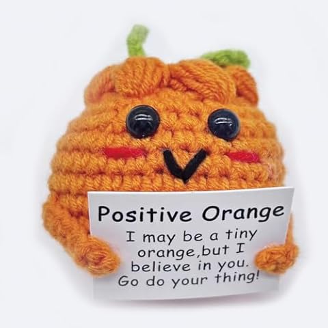BIUBABIU Emotional Support Pickle, Positive Potato, Emotional Support Chickies, Emotional Support Fruit (F-Orange) Cover