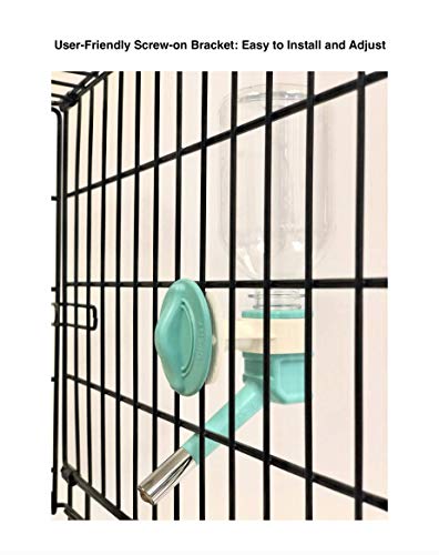 Choco Nose Patented No-Drip Water Bottle/Feeder For Puppies/Toy-Small Breed Dogs/Rabbits/Kittens/Chinchillas And Other Small Pets And Animals - For Cages Or Crates 11.2 Oz. Nozzle 13Mm, Aqua (H528) #TOP3