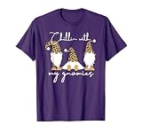Chillin With My Gnomies, Leopard Print Gnomes, Women's T-Shirt