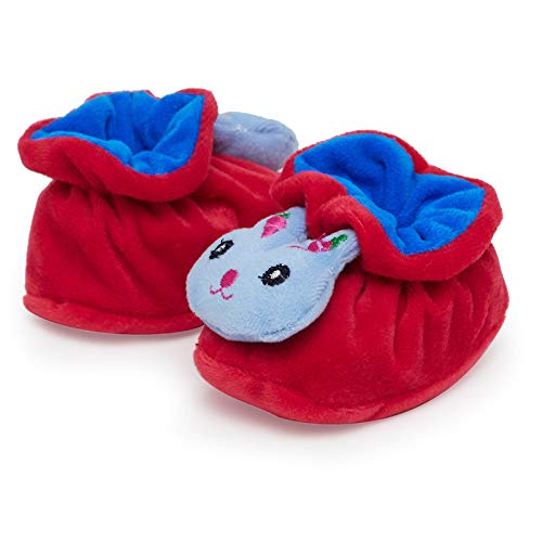 CHIU Super Soft Velvet Baby Booties with Attractive Smiling Rabbit Face 7