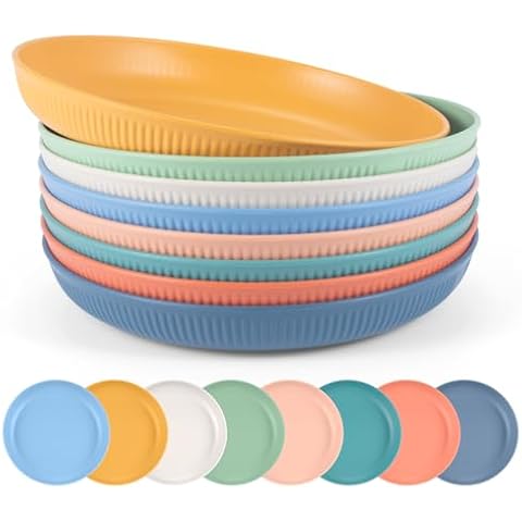Esilihom Unbreakable Plastic Dinner Plates Set Cover