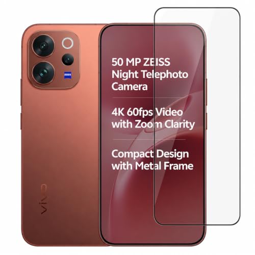 Image of Military-Grade Tempered Glass Screen Protector Compatible for Vivo V70 / V70 Elite with Edge to Edge Coverage and Easy Self Installation kit