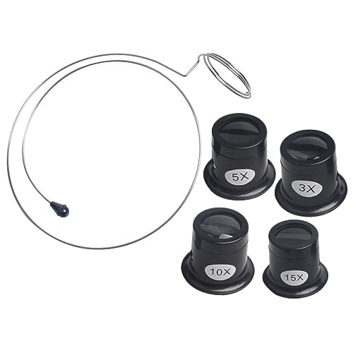 BEBEMOKO Magnifying Glasses Loupe for Jewelers Watch Repair Craft Loupe Magnifier Eye Clip Random Color