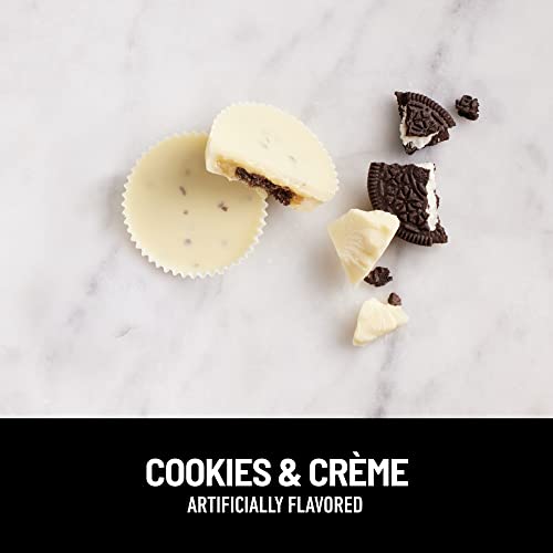 SlimFast Low Carb Chocolate Snacks, Keto Friendly for Weight Loss with 0g Added Sugar & 4g Fiber, Cookies & Crème, 12 Count