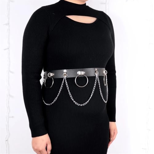 Plus Size Women Fashion Leather Harness Waist Belt Studded Decor Decorative Harness Straps Suspenders For Women Gothic Clothing2