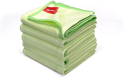 Maxshine 5 Pack Glass Cleaning Microfiber Towel (300GSM) - 16”x16” ...