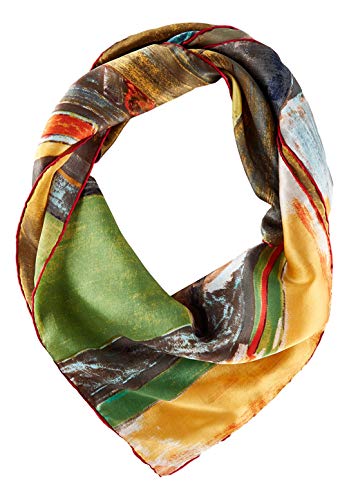 Large Square Charmeuse Silk Scarf Classic Art Print3