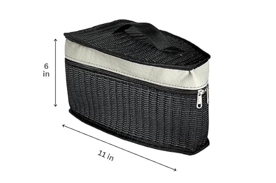 Image of Iron Storage Bag, Iron Protective Cover - Travel Iron Carrier, Iron Storage Case /Holder, Iron Tote with Handle, Zipper Closure, Dustproof, Easy to Carry for Quilting Classes (Black)