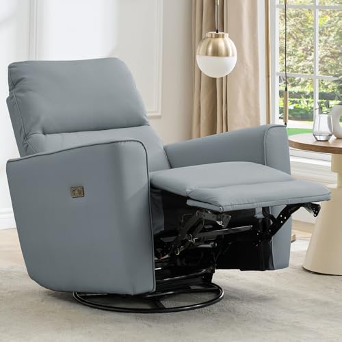 Sillón reclinable eléctrico gris de una plaza miniatura 5
