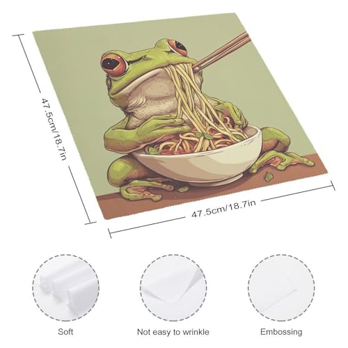Servilletas de Tela Set de 6 Cuadradas de Poliester miniatura 2