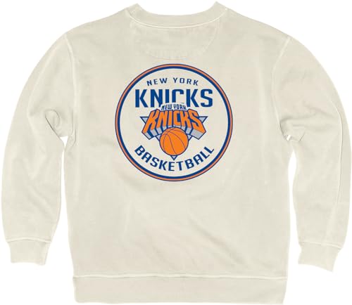 New York Knicks NBA Officially Licensed Crewneck Sweatshirt Ringspun Front/Back Ivory, X-Large by Blue 84 - Used condition - Image 3