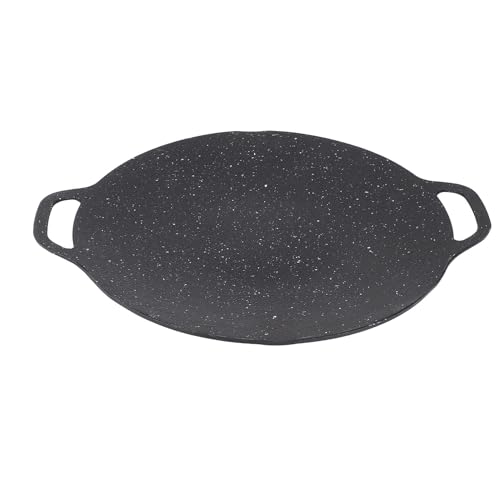 ZJchao Corea Grill Pan 13 Pulgadas Aleación de Aluminio Antiadherente Ronda Barbacoas Plancha con Doble para Acampar Al Aire Libre