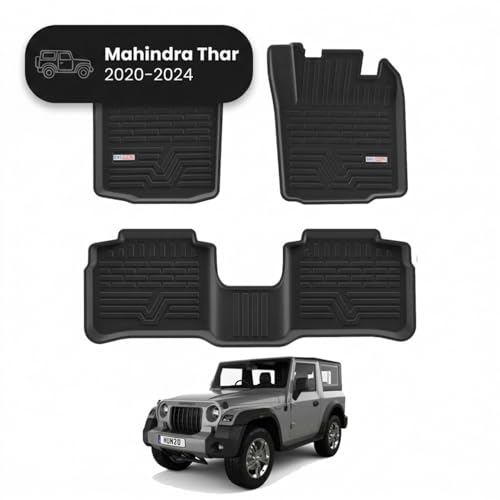 Image of 3D TPE Car Floor Mat for Thar (2020-2024) Custom Fit, Heavy Duty & Anti-Slip Thar Floor Mat | Easy to Clean, All Weather Resistant, Waterproof & Dustproof Car Foot Mat