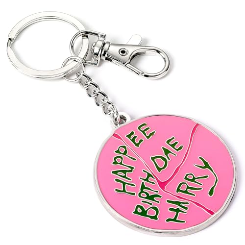 Harry Potter Happee Birthdae Harry Cake Keyring, Pink With Green