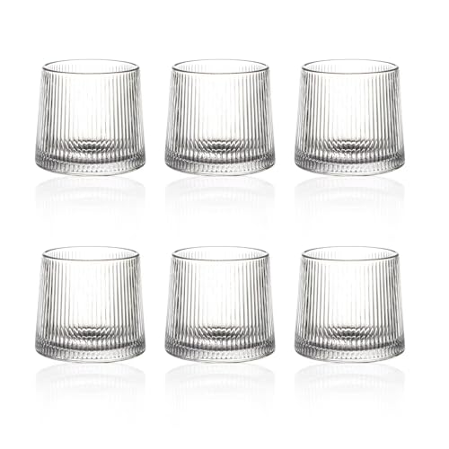 Longing Home Verres à Eau, Verres à Boire, Lot De 6, En Verre, Verres à Cocktail, AdaptéS à Un Usage Quotidien, Aux DîNers De Famille, Aux Restaurants Et Aux ScéNarios En Plein Air