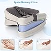 VINATO Cuscino per Gambe e Ginocchia per Dormire sul Fianco, Cuscino Ortopedico Ergonomico in Memory Foam, Traspirante, Coperta Amovibile Lavabile, Allivia Dolori Lombari, Anche e Gambe