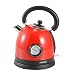 Produktbild AREBOS Wasserkocher | Edelstahl | Retro Design | 1,8L | 3000W | Cool-Touch-Griff | Überhitzungsschutz | Antikalk-Filter | Otter-Controller Sicherheitssystem | BPA-frei | mit Thermometer, Rot