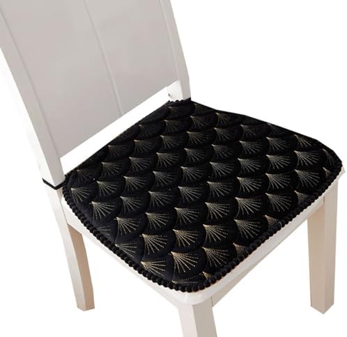 Memory Foam Chair Cushions Set of 1/2/4/6 - Non-Slip Square Pads for Dining Chairs, 45x43cm, Soft and Comfortable, Ties Included for Secure Fit