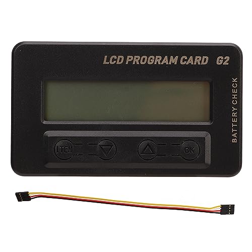 VGEBY Multifunctional LCD Program Cardfor RC Aircraft ESC DC5-12.6V, Real Time Display, Voltage Detection, PWM Throttle Detection, Accelerator Governor