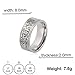 UNIFT Ring For Men Women 8MM Islam Muslim Allah Stainless Steel Wide Ring Islamic Muslim Prayer Religious Ring Jewelry (8, Silver 1 Style B)