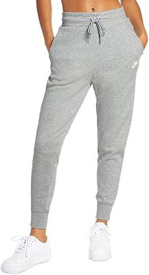 nike sportswear essential women's fleece pants in dark grey heather