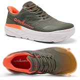 Men's Orthopedic Diabetic Wide Slip On Tennis Shoes: Supportive Plantar Fasciitis Orthotic Composite Toe High Instep Sneakers, Casual Indoor Hammer Toes Lightweight Walking Shoes Green Size 11.5