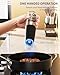 CIRCLE JOY Gravity Electric Salt and Pepper Grinder Set Automatic Salt and Pepper Grinder Set with LED Light, Battery Operated, Adjustable Coarseness, Large Capacity, for Home Kitchen BBQ, Black