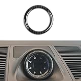 TLIFORT Dashboard Center Clock Surrounding Compass Cover Aluminum Ring Emblem Sticker for Porsche 911 718 Cayenne Macan Panamera, etc.(ABS Carbon Fiber)