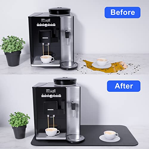 FUMAX Coffee Mat, Absorbent Hide Stain Anti-Slip Bar Mat for Countertop, Coffee Bar Accessories for Espresso Machine Coffee Maker - Thumbnail 6