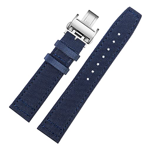 Bracelet sport toile bleue pour Longines L3.810 homme