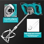 Cement Mixer, 2500W Handheld Electric Concrete Mixer, Portable Mortar Mixer with 6 Adjustable Speed, 110V Mud Mixer for Mixing Mud, Cement, Mortar, Paint, Fodder - Image 5