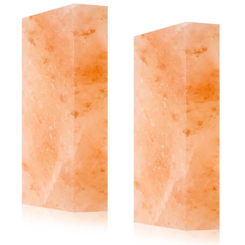 Swiffen 2 Pack Rectangle Massage Salt Stone 4\'\' Width x 8\'\' Length x 2\'\' Depth Himalayan Foot Bricks Hand Carved Rock for Massotherapy Home Spa Relaxing Deodorant Salt and Sugar Scrubs