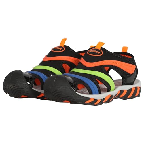 A2Z 4 Kids Boys Athletic Sandals Closed Toe Summer Holiday Beach Sports Mules - Sandal AZ3007 Multi 12 UK Ch