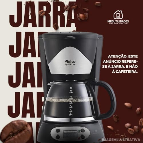 Jarra de Vidro Para Cafeteira PHILCO PH14 / PH14 INOX Ph14 Inox Digital
